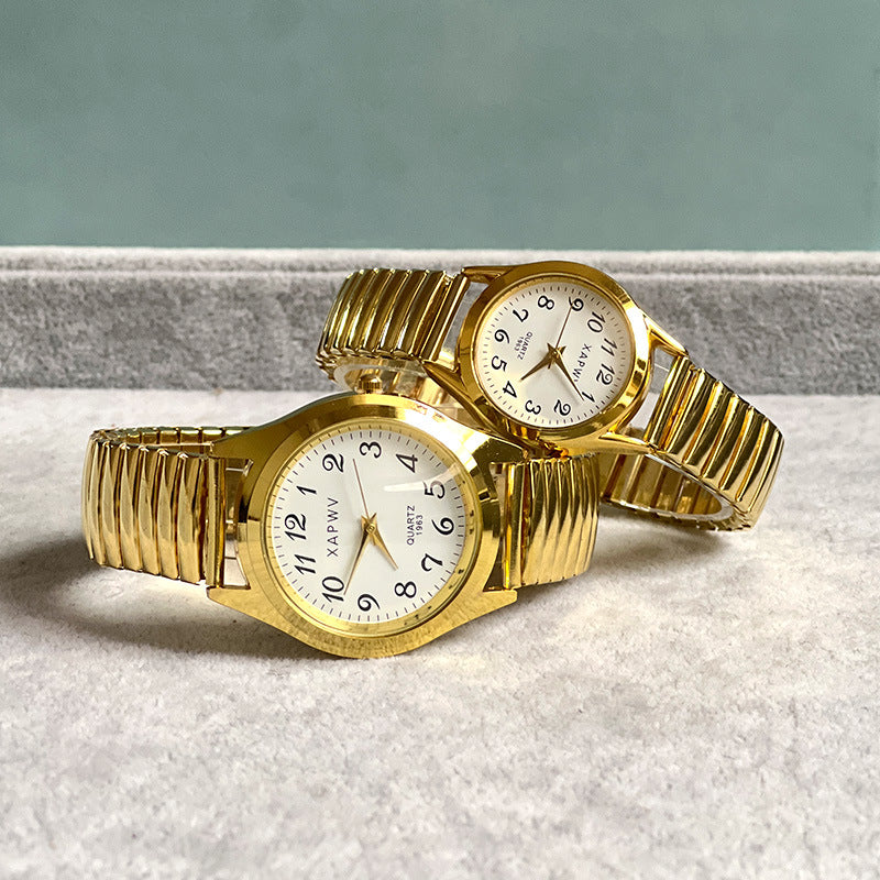 【50% OFF】【QUARTZ】🧑🤝🧑⌚️Ceas de cuplu digital cu cuarț cu curea elastică