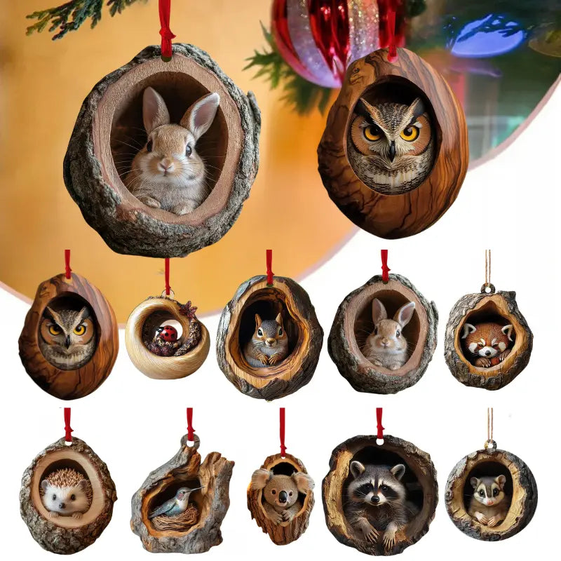 【5/10 PCS】🎄Critter Decorațiune pentru pomul de Crăciun. Decorațiune suspendată pentru animale mici