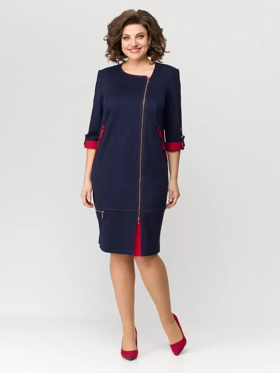 【50% OFF】【S-5XL】2024 noua rochie de moda de toamna cu fermoar lateral
