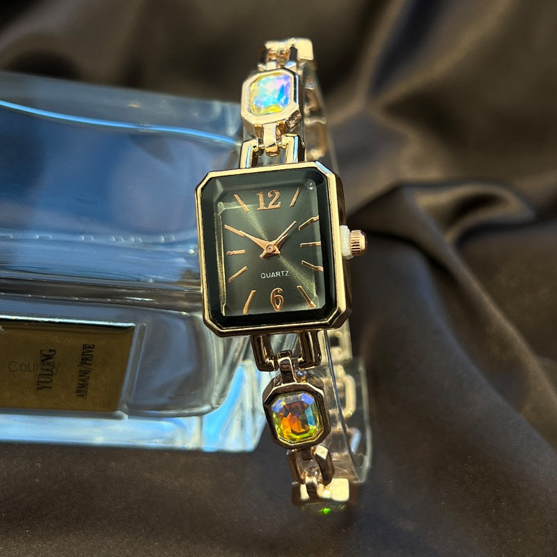 【50% OFF】【QUARTZ】💎Ceas de damă cu cuarț retro brățară cu incrustație de diamante de foc