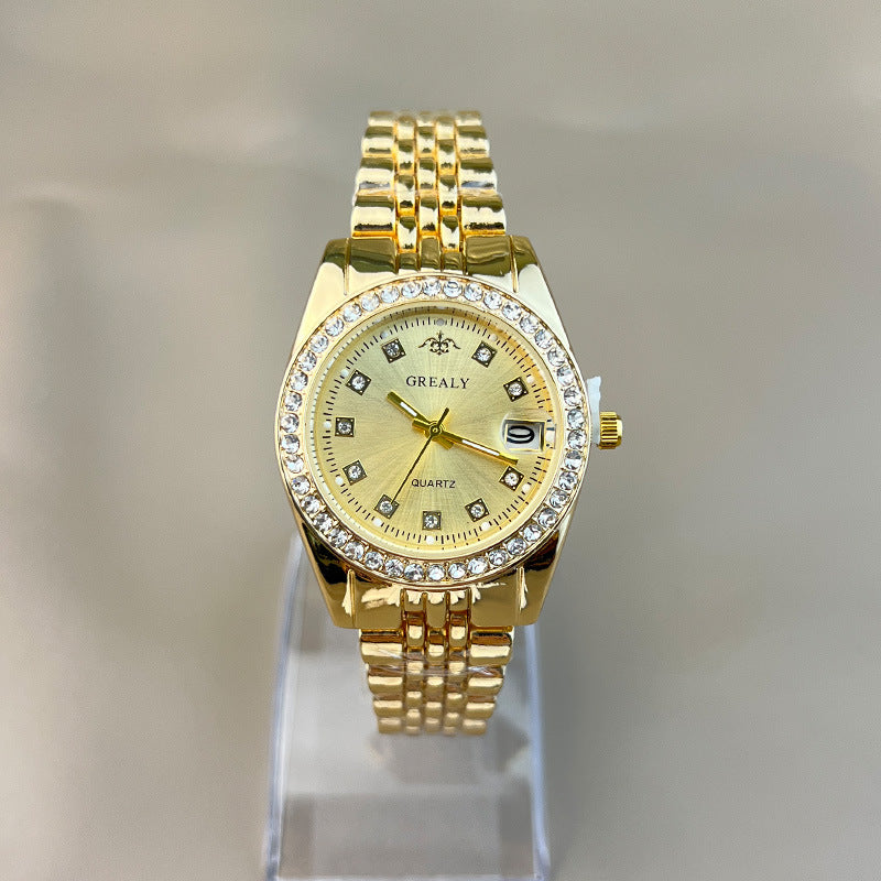 【50% OFF】【QUARTZ】⌚️Ceas cu diamant cu data setata