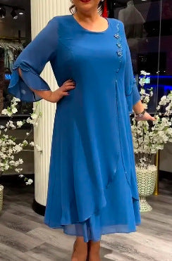 【50% OFF】【S-5XL】Rochie nouă din tul 2024 pentru persoane de vârstă mijlocie și în vârstă