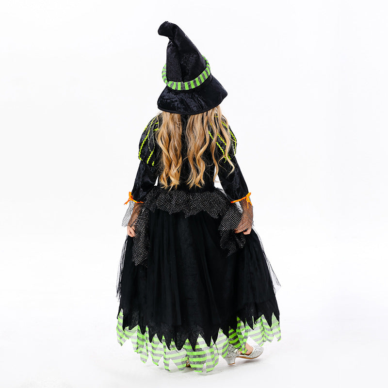 【50% OFF】【S-XL】🎃🧙♀️Set rochii de vrăjitoare pentru copii (include pălărie)