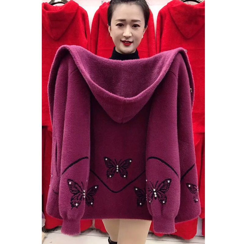 【50% OFF】【S-3XL】Broderie la modă și nobilă din catifea de nurcă, mai groasă și mai caldă