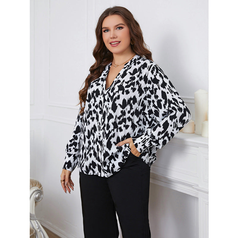 【50% OFF】【XL-4XL】Cămașă vintage cu imprimeu leopard