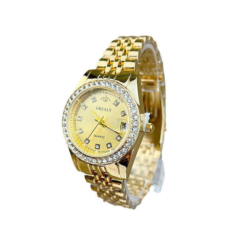 【50% OFF】【QUARTZ】⌚️Ceas cu diamant cu data setata