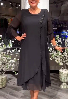 【50% OFF】【S-5XL】Rochie nouă din tul 2024 pentru persoane de vârstă mijlocie și în vârstă