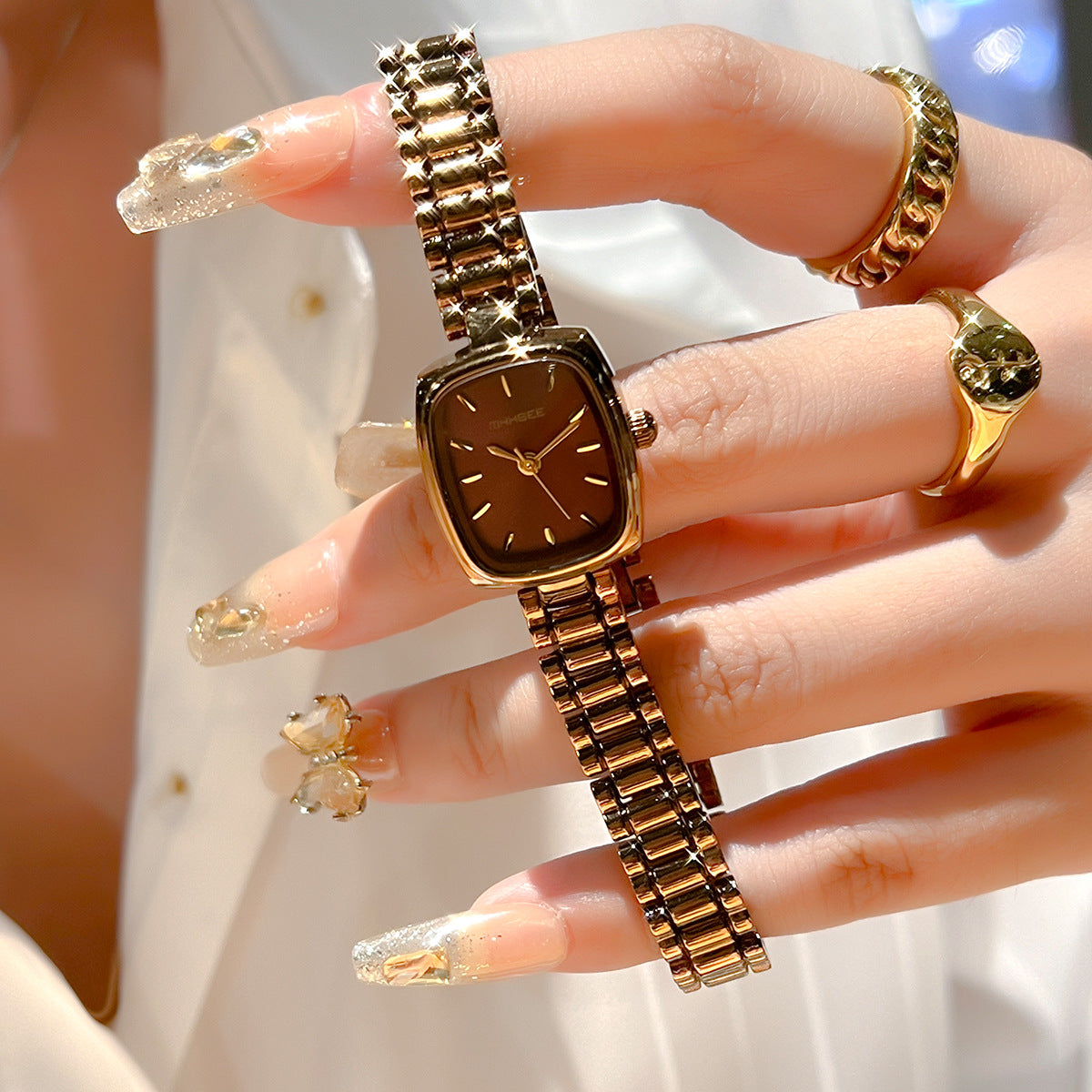 【50% OFF】【MXXSEE】⌚️Ceas mic din aur cu quartz de lux usor