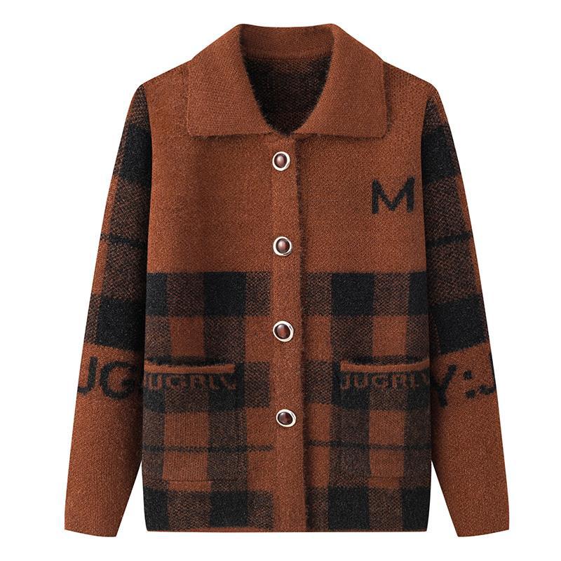 【50% OFF】【XL-4XL】geaca tricotata cu design cu rever