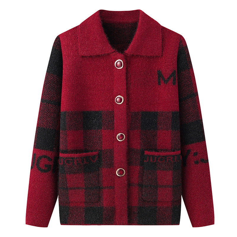 【50% OFF】【XL-4XL】geaca tricotata cu design cu rever