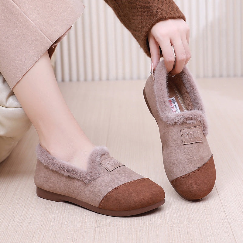 【50% OFF】【35-41】Pantofi Birkenstock caldi din fleece cu slip-on