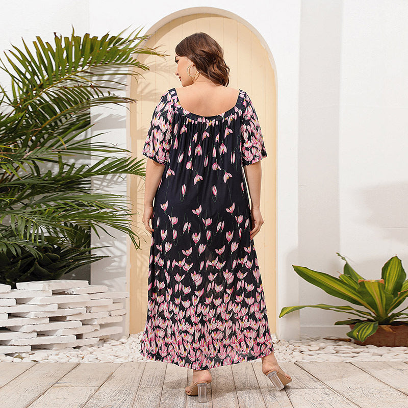 【50% OFF】【XL-4XL】「Roman Lover」2024 Rochie imprimată mărime mare