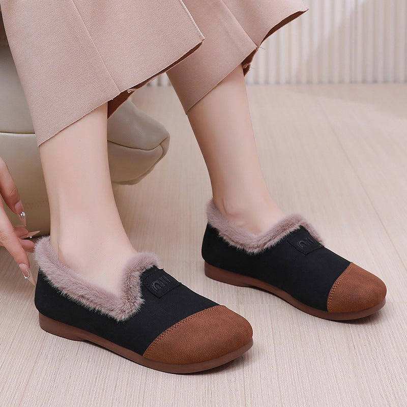 【50% OFF】【35-41】Pantofi Birkenstock caldi din fleece cu slip-on