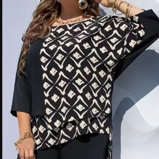 【70% OFF】【S-5XL】Cămașă retro cu imprimeu patchwork