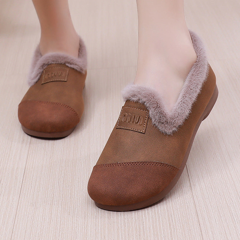 【50% OFF】【35-41】Pantofi Birkenstock caldi din fleece cu slip-on