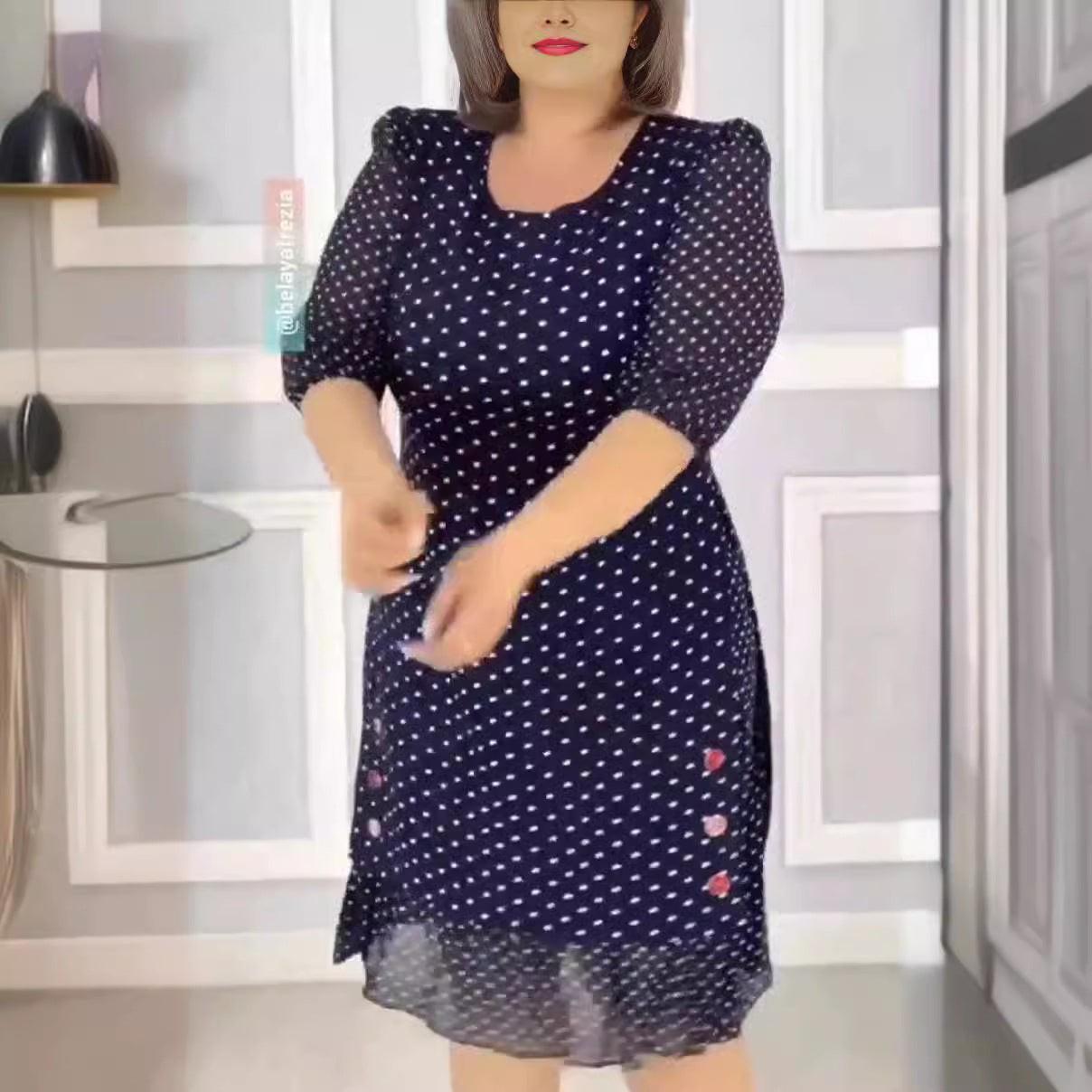 【50% OFF】【S-5XL】Rochie elegantă cu buline