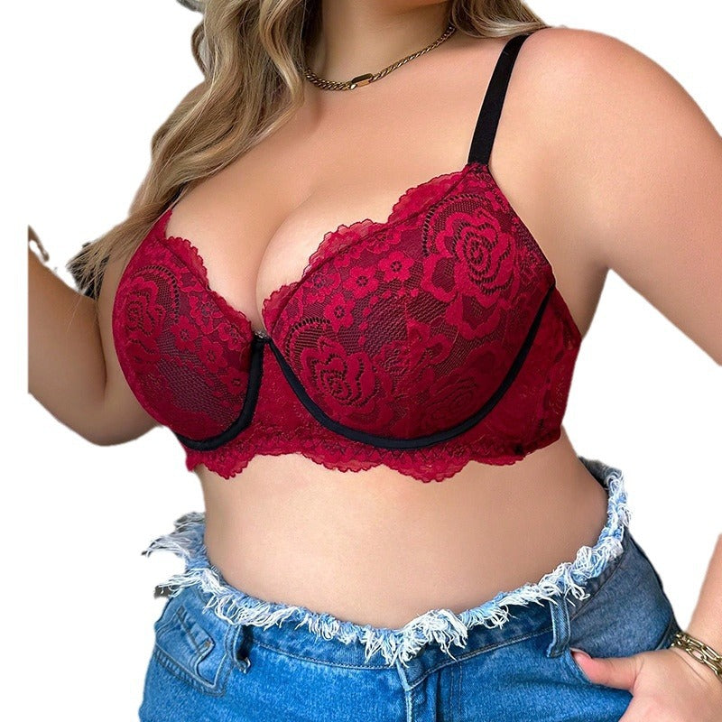 【50% OFF】【90D-110D】👙2024 lenjerie de dantelă în stil nou, plus mărime