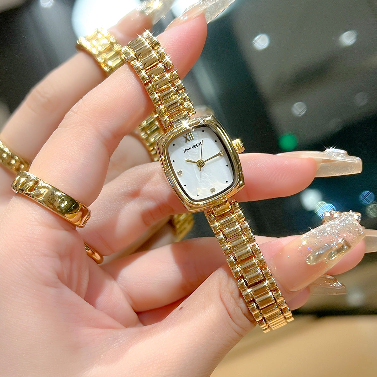 【50% OFF】【MXXSEE】⌚️Ceas mic din aur cu quartz de lux usor