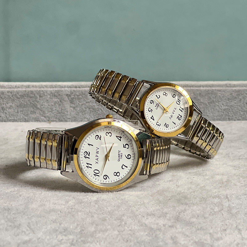 【50% OFF】【QUARTZ】🧑🤝🧑⌚️Ceas de cuplu digital cu cuarț cu curea elastică