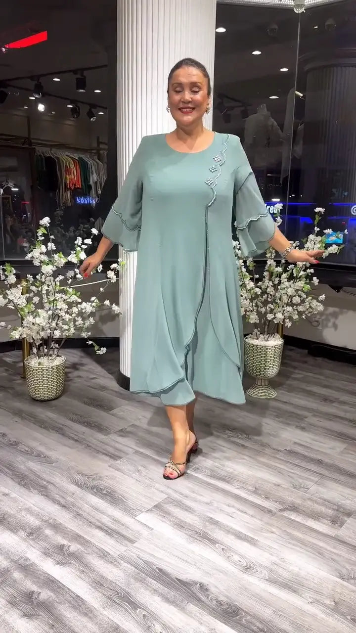 【50% OFF】【S-5XL】Rochie nouă din tul 2024 pentru persoane de vârstă mijlocie și în vârstă