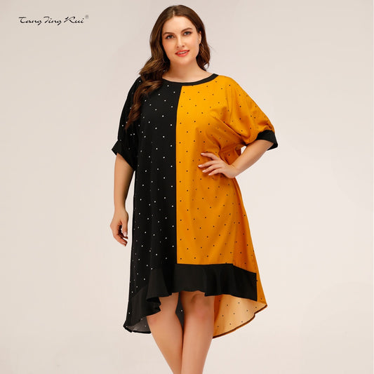 【50% OFF】【XL-3XL】2024 Rochie lejeră cu buline contrastante