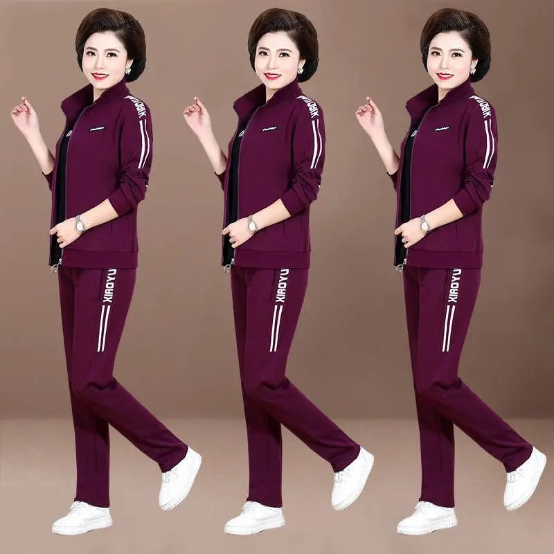 【M-5XL】【Jacheta + tricou + pantaloni】2024 Set din trei piese pentru sporturi libere