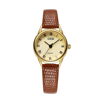 【50% OFF】【GEDI】⌚️Ceas de dama cu quartz cu cadran mic retro la scara romana