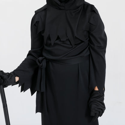 【50% OFF】【S-XL】🎃🧙‍♀️Costum de Halloween pentru copii Grim Reaper (include ochelari iluminați și coasă)