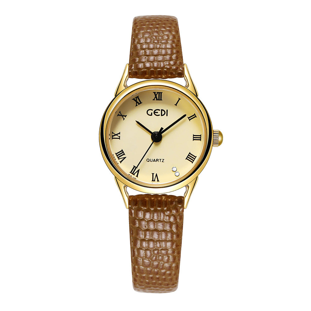 【50% OFF】【GEDI】⌚️Ceas de dama cu quartz cu cadran mic retro la scara romana