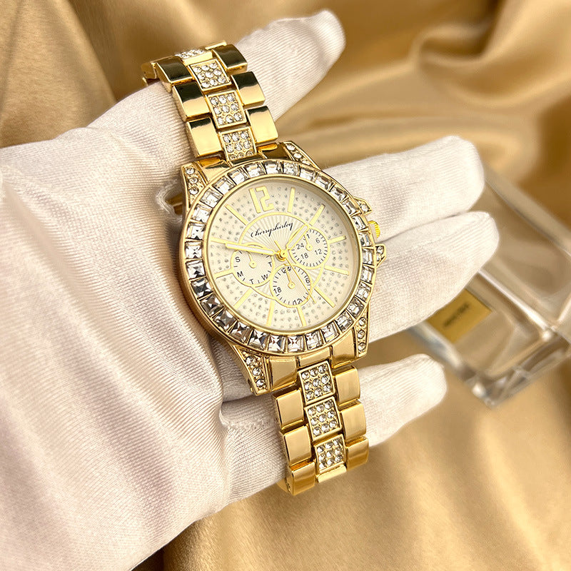 【50% OFF】【QUARTZ】⌚️Ceas de dama cu set de diamante