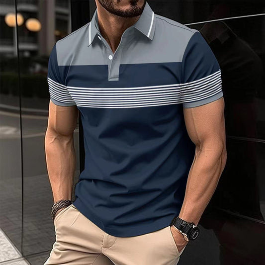 【50% OFF】【S-3XL】2024 Cămașă polo casual business pentru bărbați cu decolteu în V