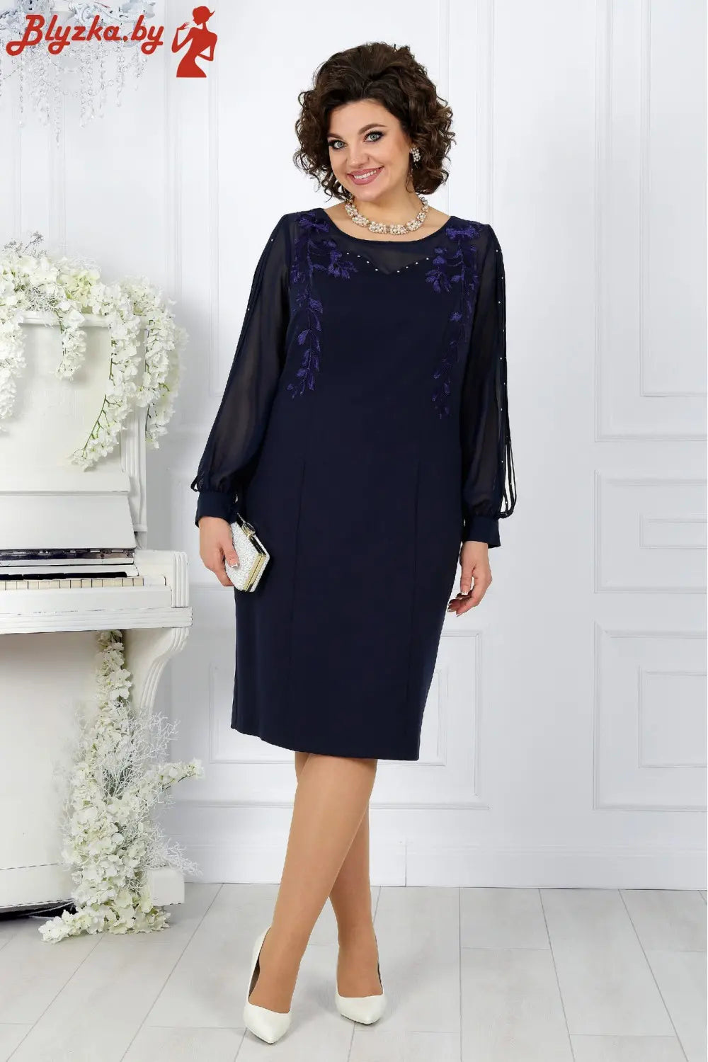 【50% OFF】【S-5XL】2024 Rochie eleganta cu maneca lunga brodata